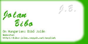 jolan bibo business card