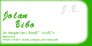 jolan bibo business card